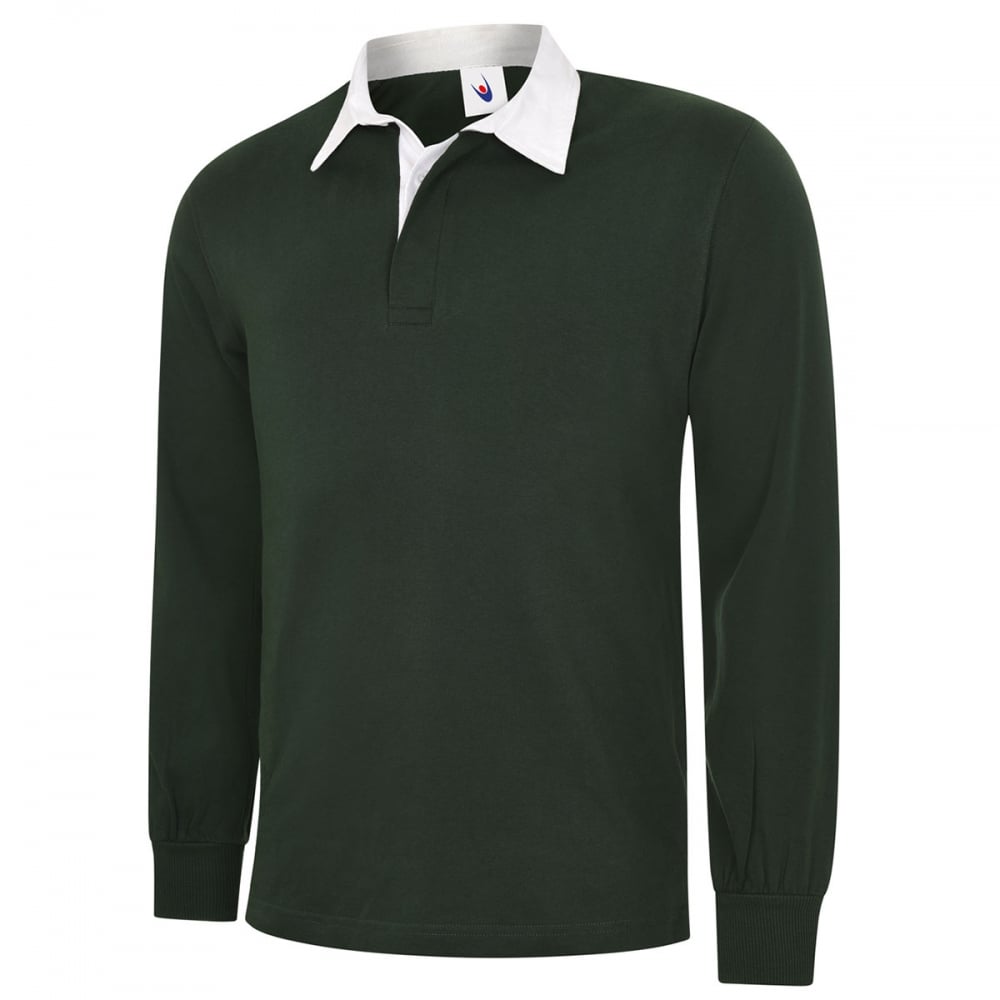 UC402 Classic Rugby Shirt Green XS *One Size Only - Outlet Store*