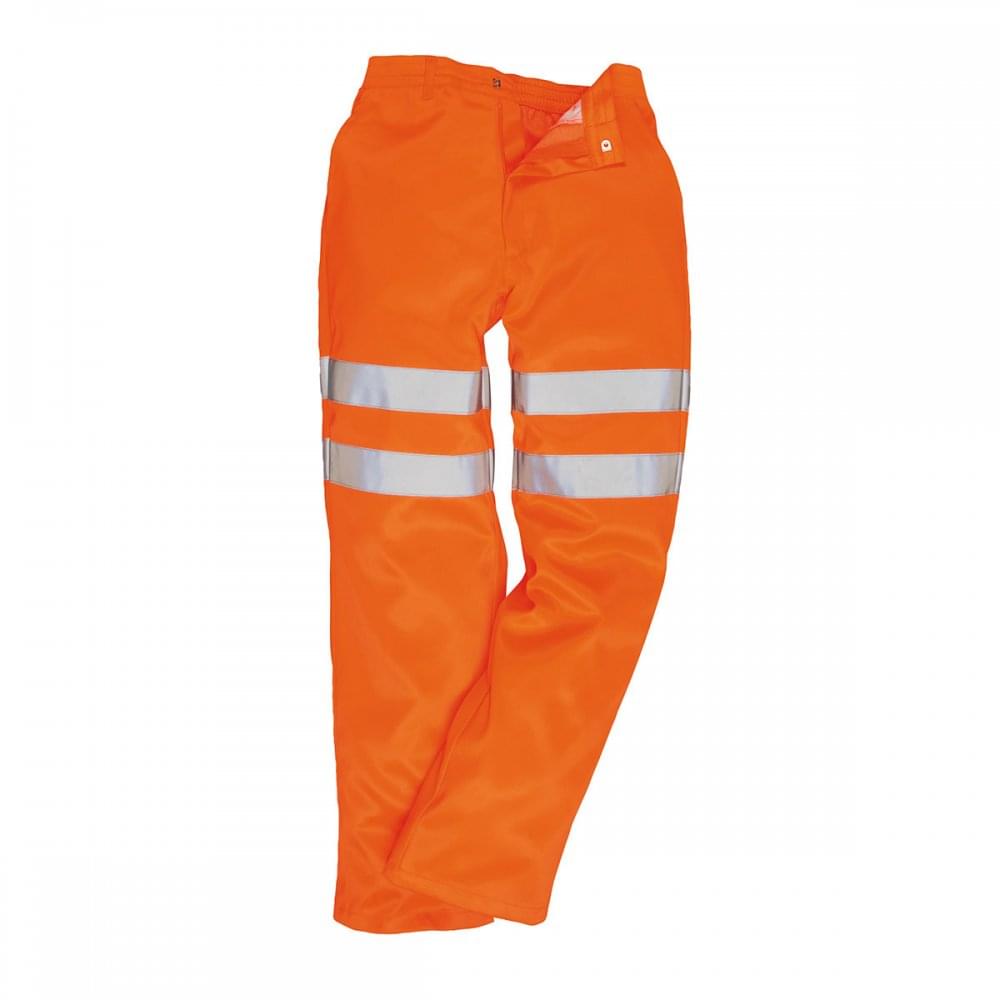 RT45 Hi Visibility Poly-Cotton Trousers RIS Orange 4XL 31" *One Size Only - Outlet Store*