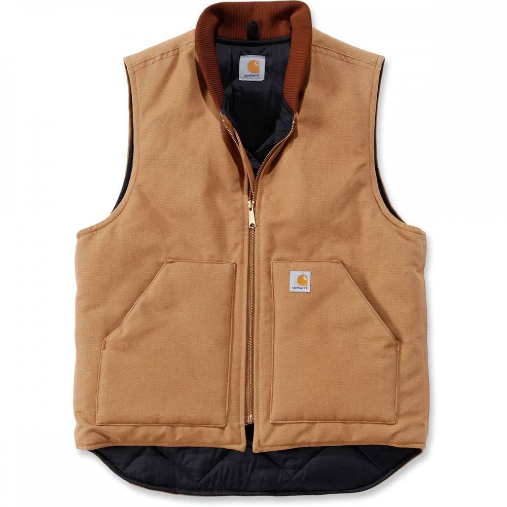Carhartt V01 Duck Leisure Quilted Mens Zip Arctic Vest Jacket Top