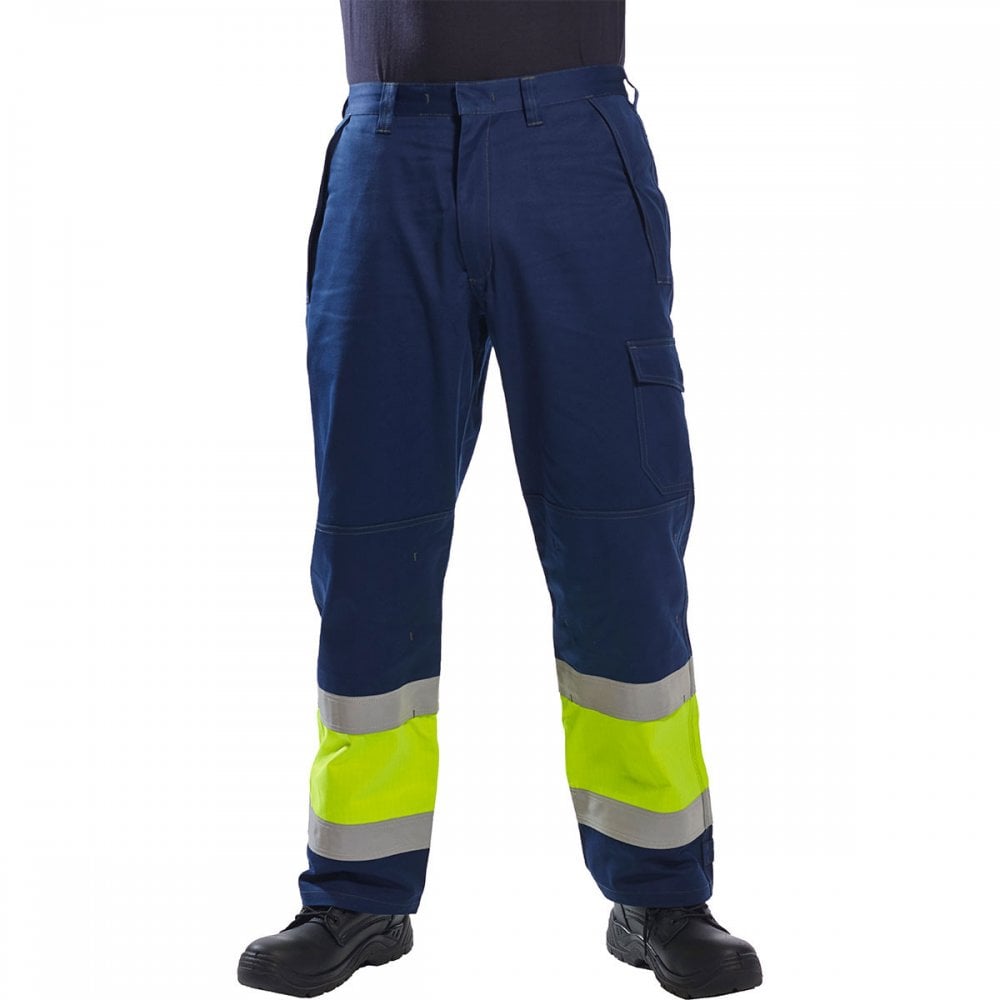 MV26 Hi-Vis Modaflame Trouser Yellow/Navy 31" M *One Size Only - Outlet Store*