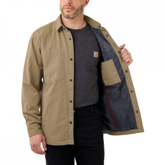 105532 Fleece Lined Snap Front Shirt Jacket