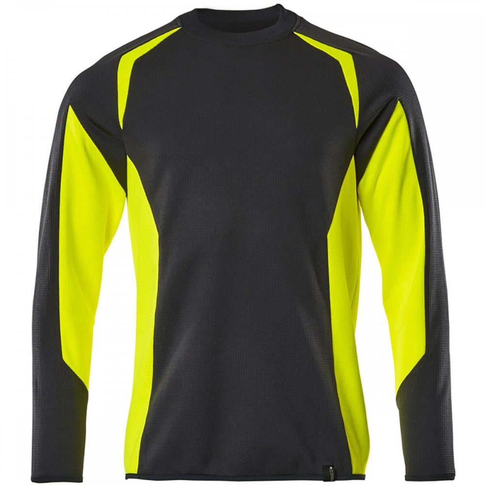 22084 Accelerate Safe Sweatshirt Black/Hi-Vis Yellow L *One Size Only - Outlet Store*
