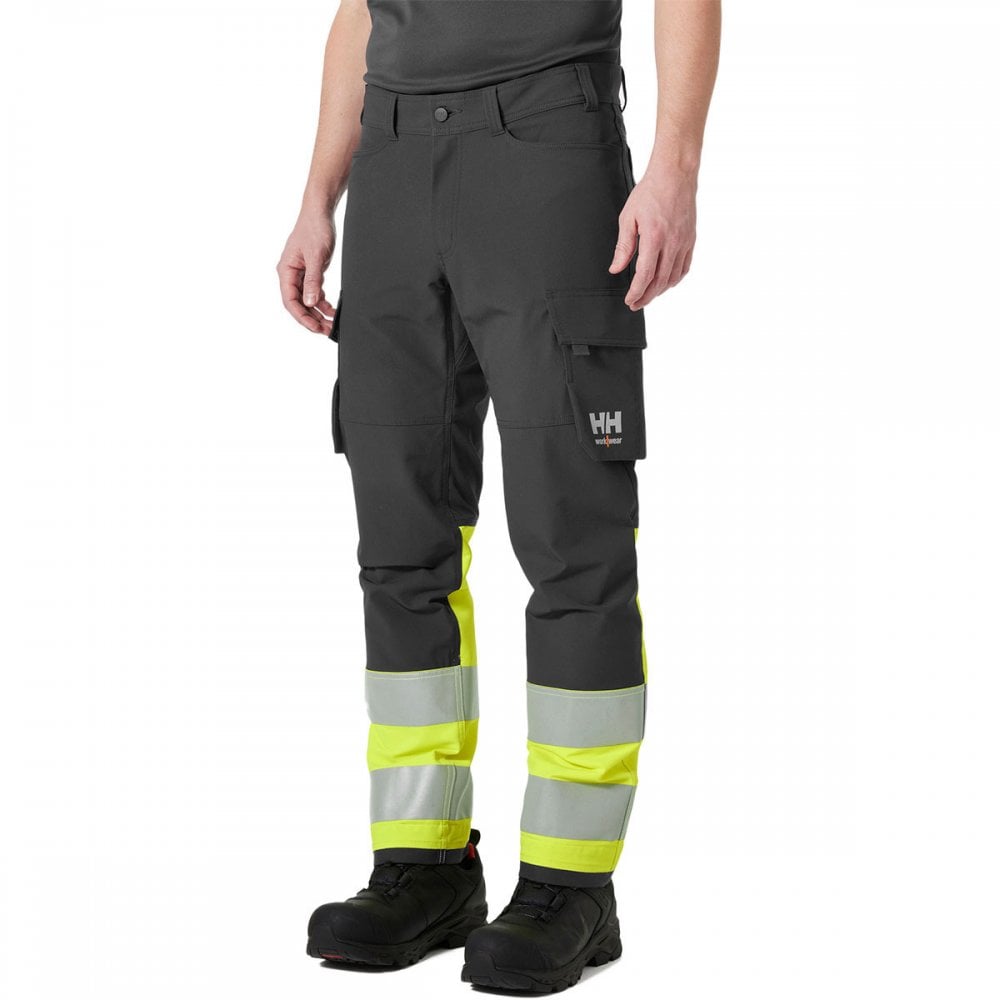 77433 Alna 4X Cargo Trouser Class 1 Yellow/Ebony 31.5" 31.5" *One Size Only - Outlet Store*