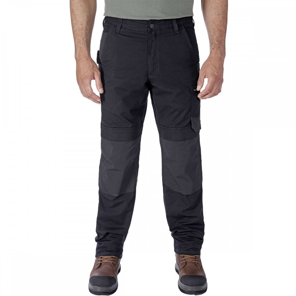 105074 Steel Rugged Flex Relaxed Fit Ripstop Double Front Utility Multi-Pocket Pant Black 32" 30" *One Size Only - Outlet Store*