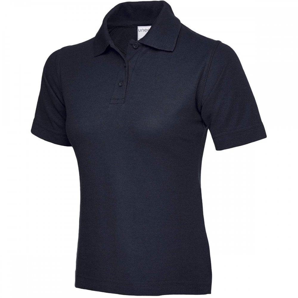UC115 Ladies Active Cotton Poloshirt Navy S *One Size Only - Outlet Store*
