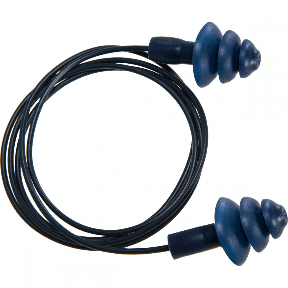 EP07 Detectable TPR Corded Ear Plugs (50 pairs) Blue One Size *One Size Only - Outlet Store*