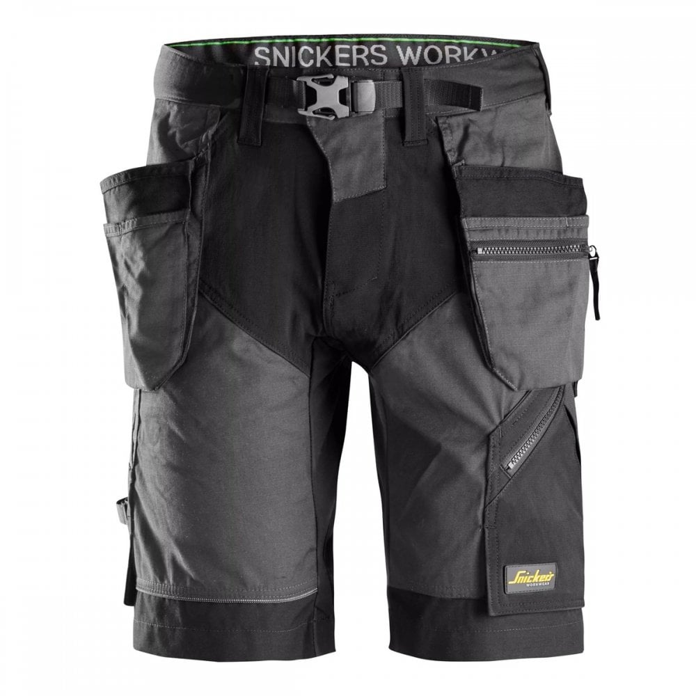 6904 FlexiWork Work Shorts+ Holster Pockets Steel Grey/Black 33" *One Size Only - Outlet Store*