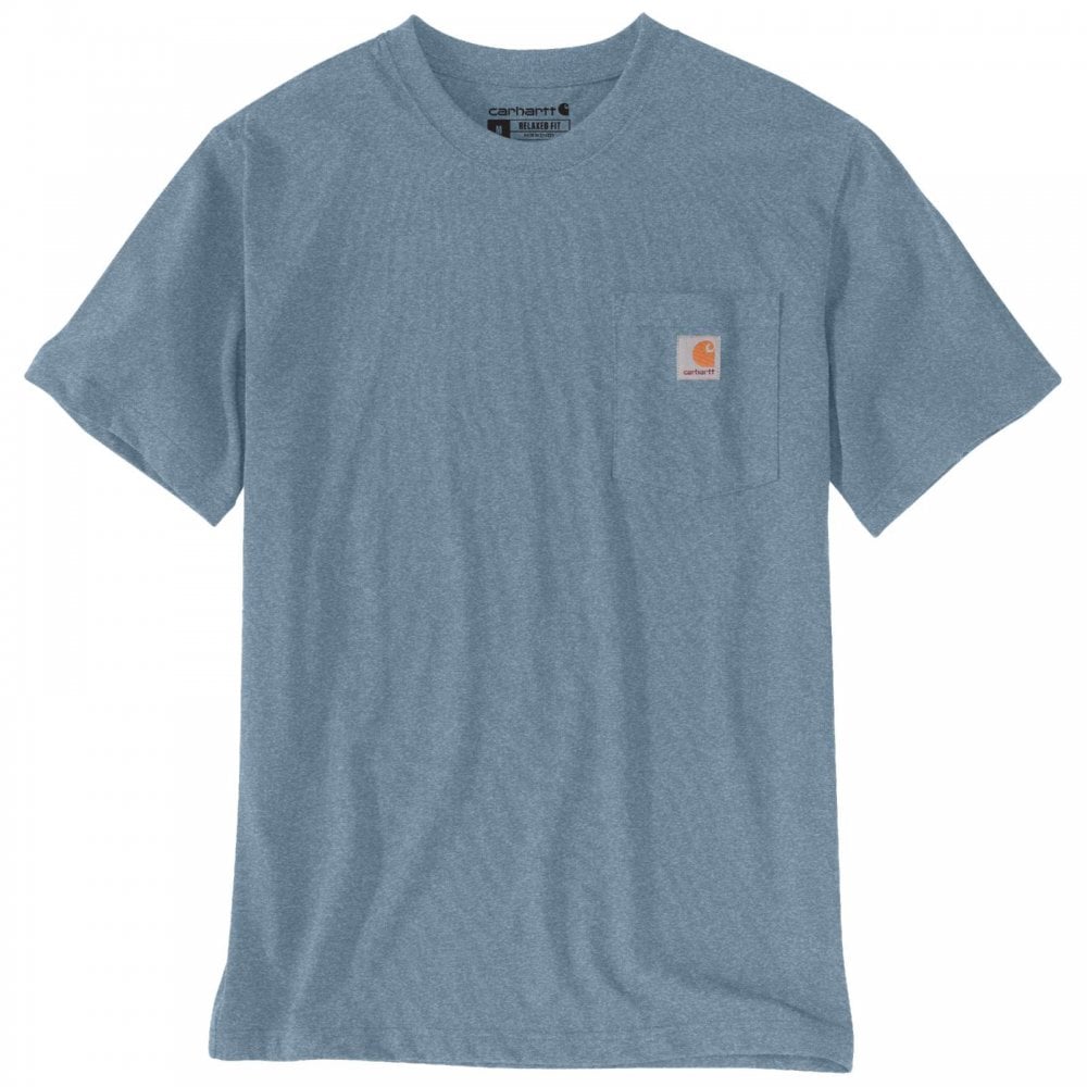 103296 Relaxed Fit Heavyweight Short-Sleeve K87 Pocket T-Shirt Thundercloud Heather L *One Size Only - Outlet Store*