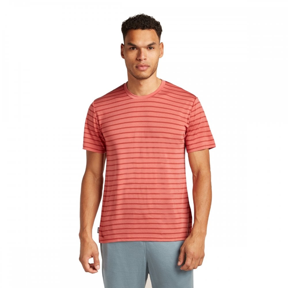 Mens Merino Blend Drayden Short Sleeve T-Shirt Stripe