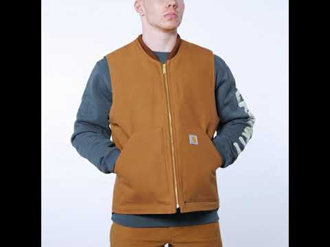 Carhartt V01 Duck Leisure Quilted Mens Zip Arctic Vest Jacket Top