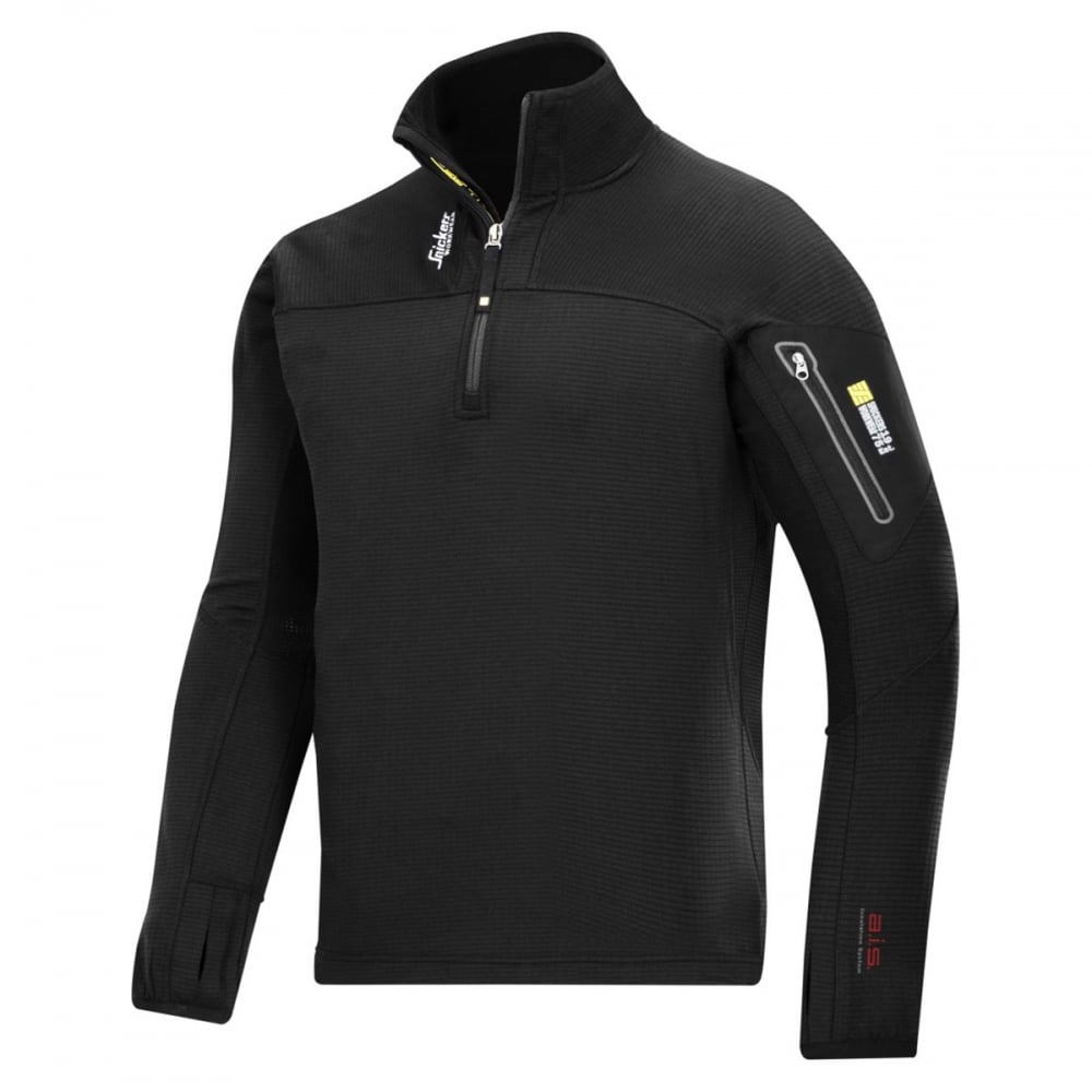 9435 Body Mapping ½ Zip Micro Fleece Pullover Black S *One Size Only - Outlet Store*