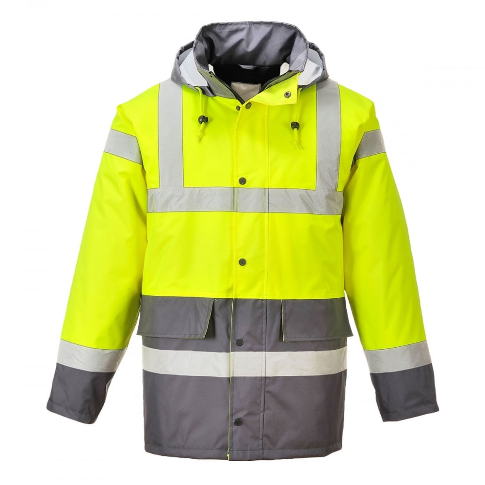 Contrast Traffic Jacket Yellow/Grey XL *One Size Only - Outlet Store*