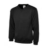 UC204 Classic V-Neck Sweatshirt Black M *One Size Only - Outlet Store*