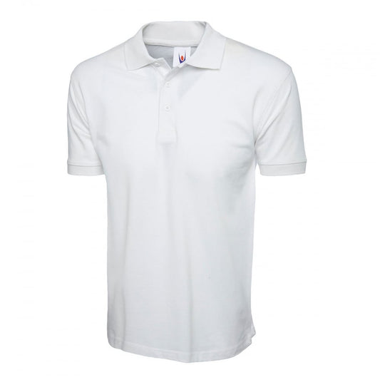 UC112 Classic Cotton Poloshirt White L *One Size Only - Outlet Store*