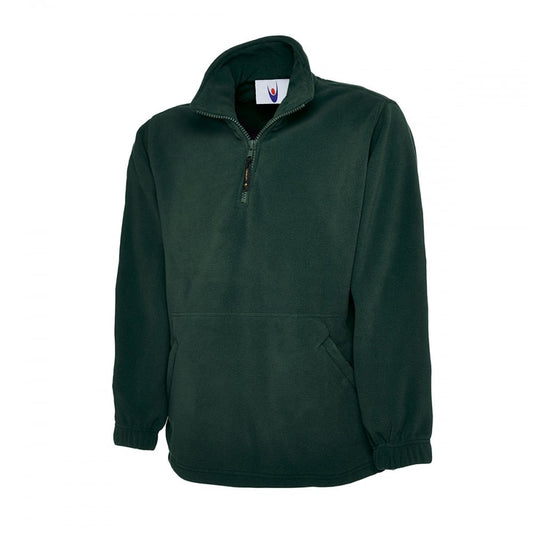 UC602 Classic 1/4 Zip Fleece Jacket Green 3XL *One Size Only - Outlet Store*