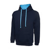 UC507 Contrast Hooded Sweatshirt Navy/Sky M *One Size Only - Outlet Store*