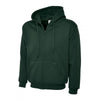 UC504 Adults Classic Full Zip Hooded Sweatshirt Green 2XL *One Size Only - Outlet Store*