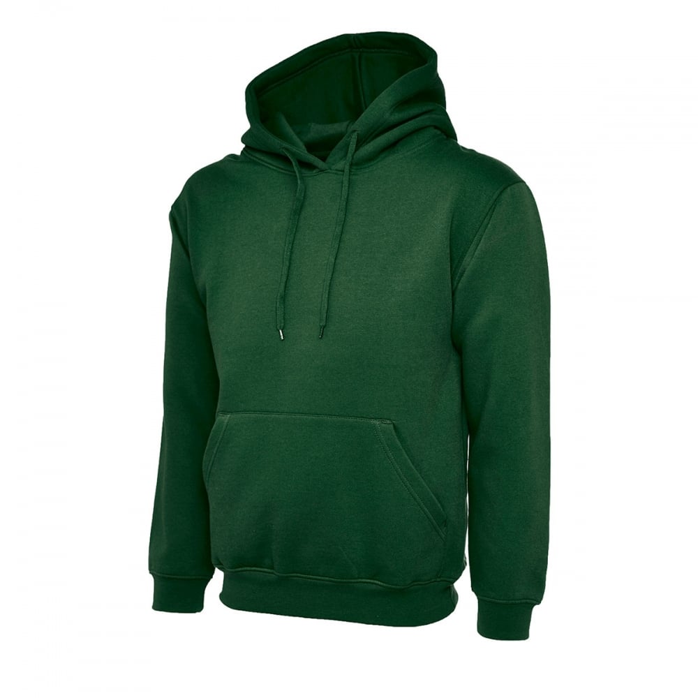 UC502 Classic Hooded Sweatshirt Green L *One Size Only - Outlet Store*