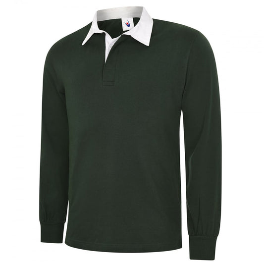 UC402 Classic Rugby Shirt Green XS *One Size Only - Outlet Store*