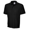 UC104 Heavyweight Cotton Poloshirt Black M *One Size Only - Outlet Store*