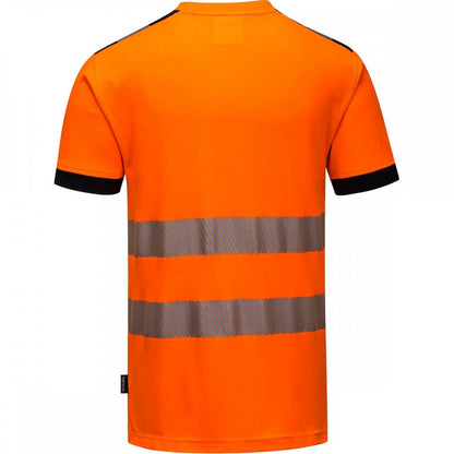 PW3 T181 Hi-Vis T-Shirt Short Sleeve Orange/Black