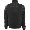 50354 Naxos Frontline Knitted Jumper With Half Zip Black L *One Size Only - Outlet Store*