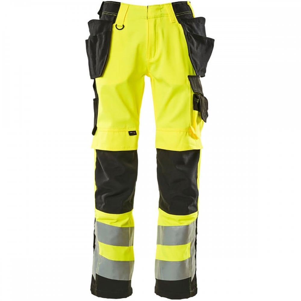 15531 Wigan Safe Supreme Trousers With Holster Pockets Hi-Vis Yellow/Black 32" 31.5" *One Size Only - Outlet Store*