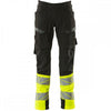 19379 Accelerate Safe Trousers with thigh pockets Black/Hi-Vis Yellow 30" 35.5" *One Size Only - Outlet Store*