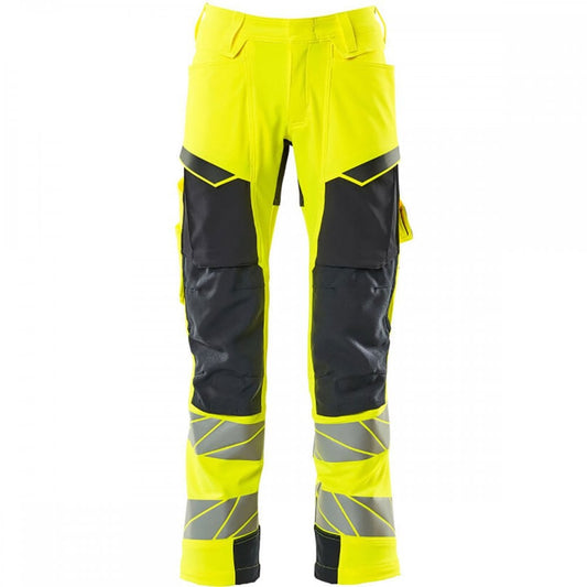 19079 Accelerate Safe Trousers with kneepad pockets Hi-Vis Yellow/Dark Navy 32" 33.5" *One Size Only - Outlet Store*