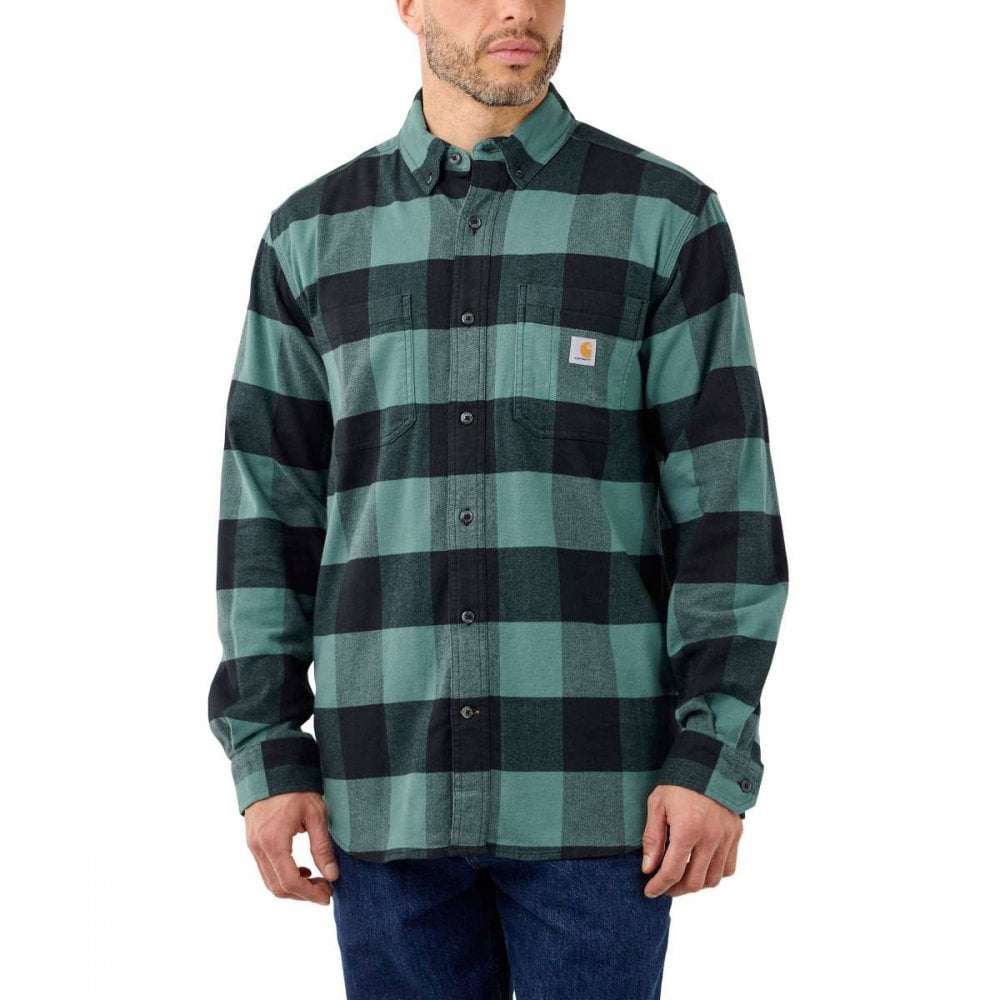 Midweight Flannel Long Sleeve Plaid Shirt