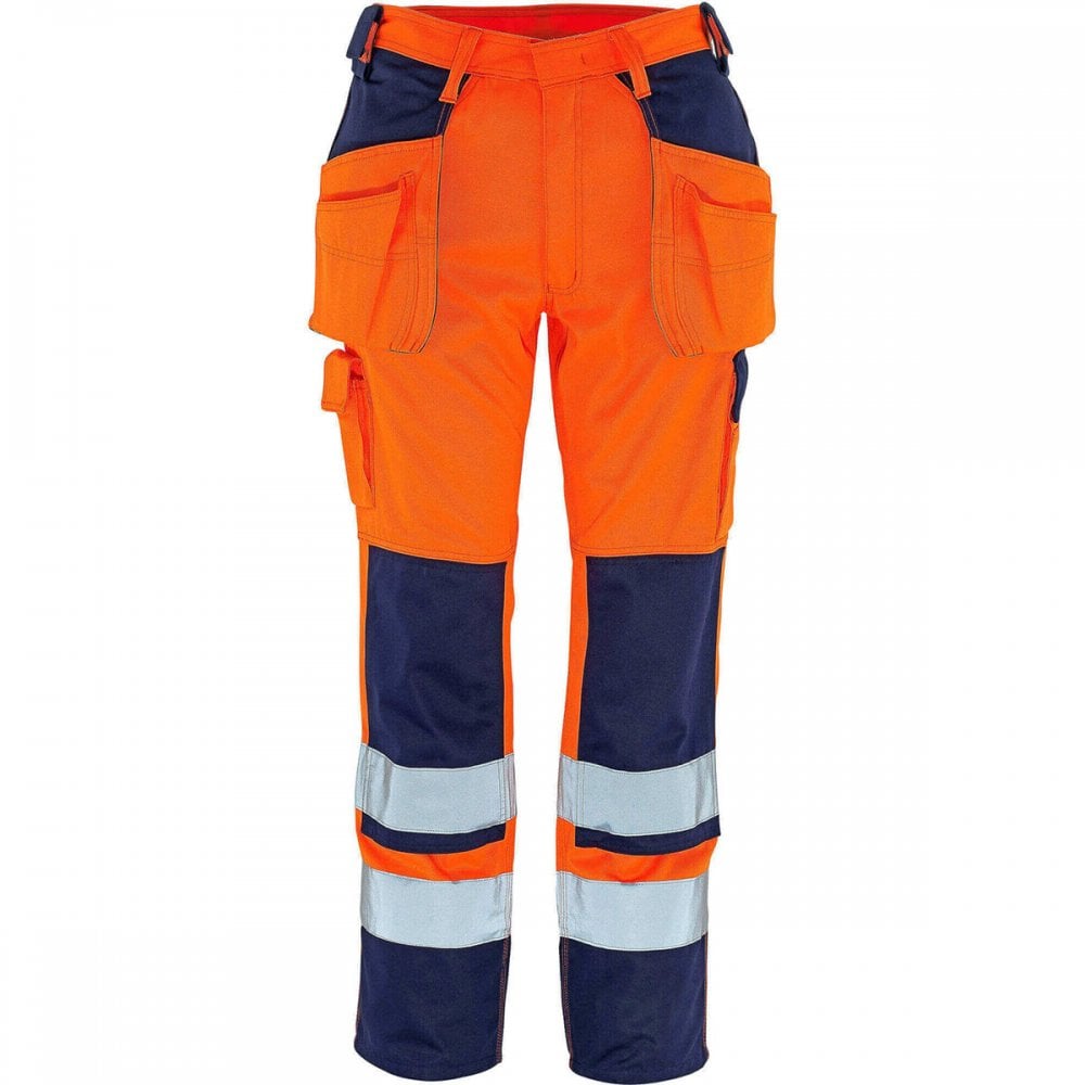 09131 Almas Safe Compete Trousers With Holster Pockets Hi-Vis Orange/Navy 35" 48.5" *One Size Only - Outlet Store*