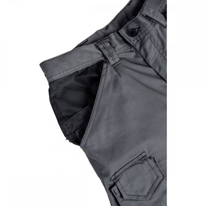 1810084 Essentials Stretch Knee Pocket Grey/Black - Slim Fit with Cordura