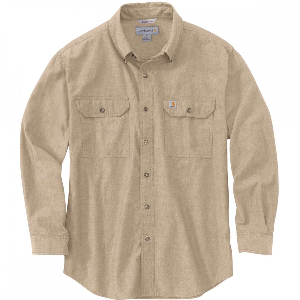 104368 Loose Chambray Long Sleeve Shirt