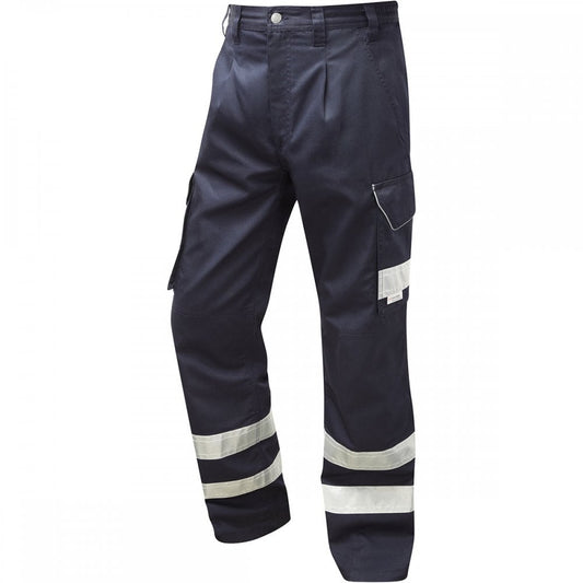 CT02 Ilfracombe Cargo Style Reflective Poly/Cotton Trouser Navy 33" 36" *One Size Only - Outlet Store*