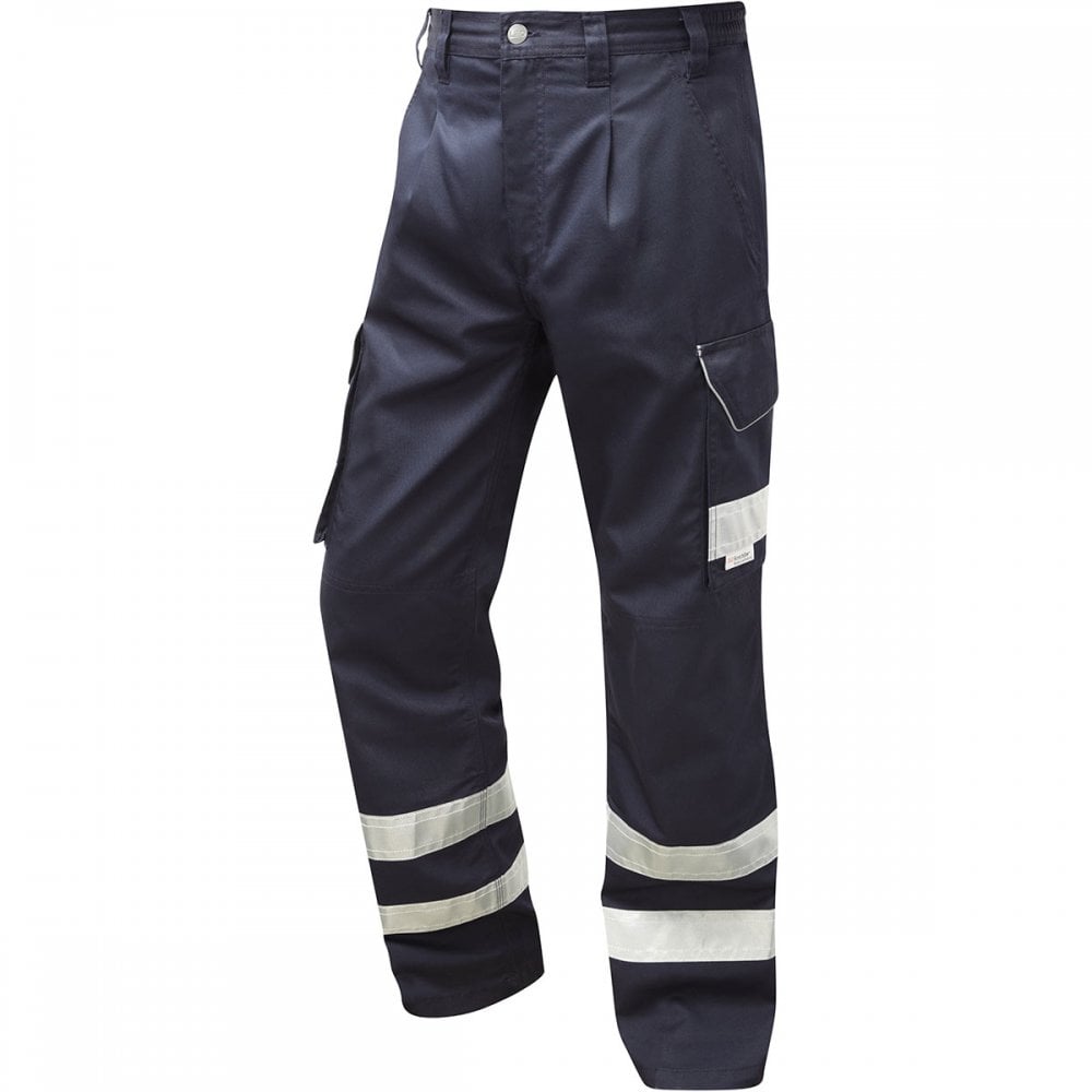 CT02 Ilfracombe Cargo Style Reflective Poly/Cotton Trouser Navy 29" 34" *One Size Only - Outlet Store*