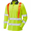 P07 Bickleton ISO 20471 Class 3 Orange Brace Coolviz Long Sleeved Polo Shirt (Ecoviz)