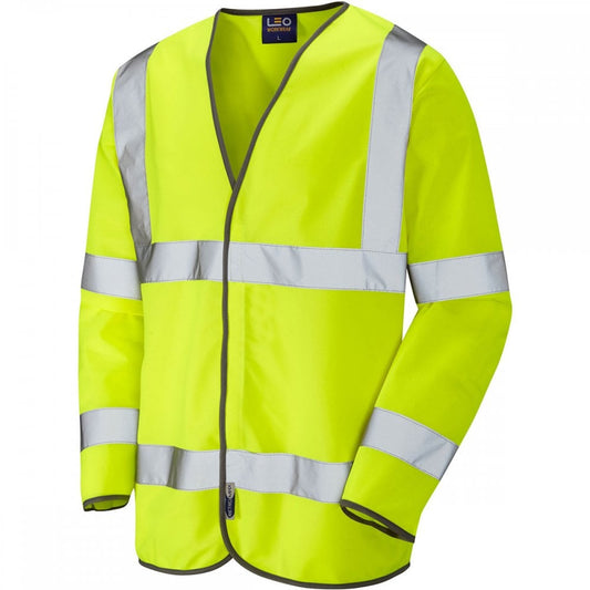 S01 Shirwell ISO 20471 Class 3 Sleeved Waistcoat Hi-Vis Yellow L *One Size Only - Outlet Store*