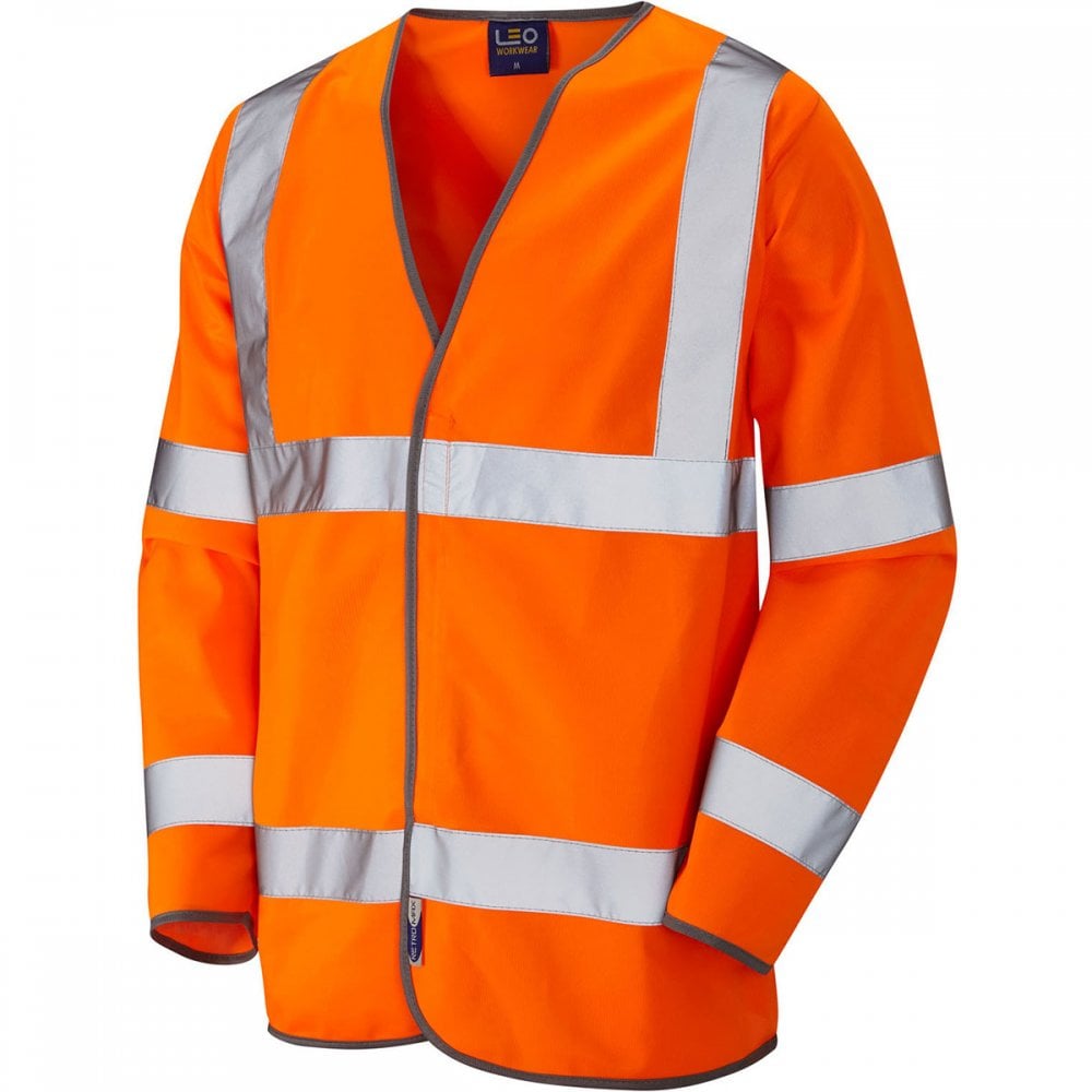 S01 Shirwell ISO 20471 Class 3 Sleeved Waistcoat Hi-Vis Orange XL *One Size Only - Outlet Store*