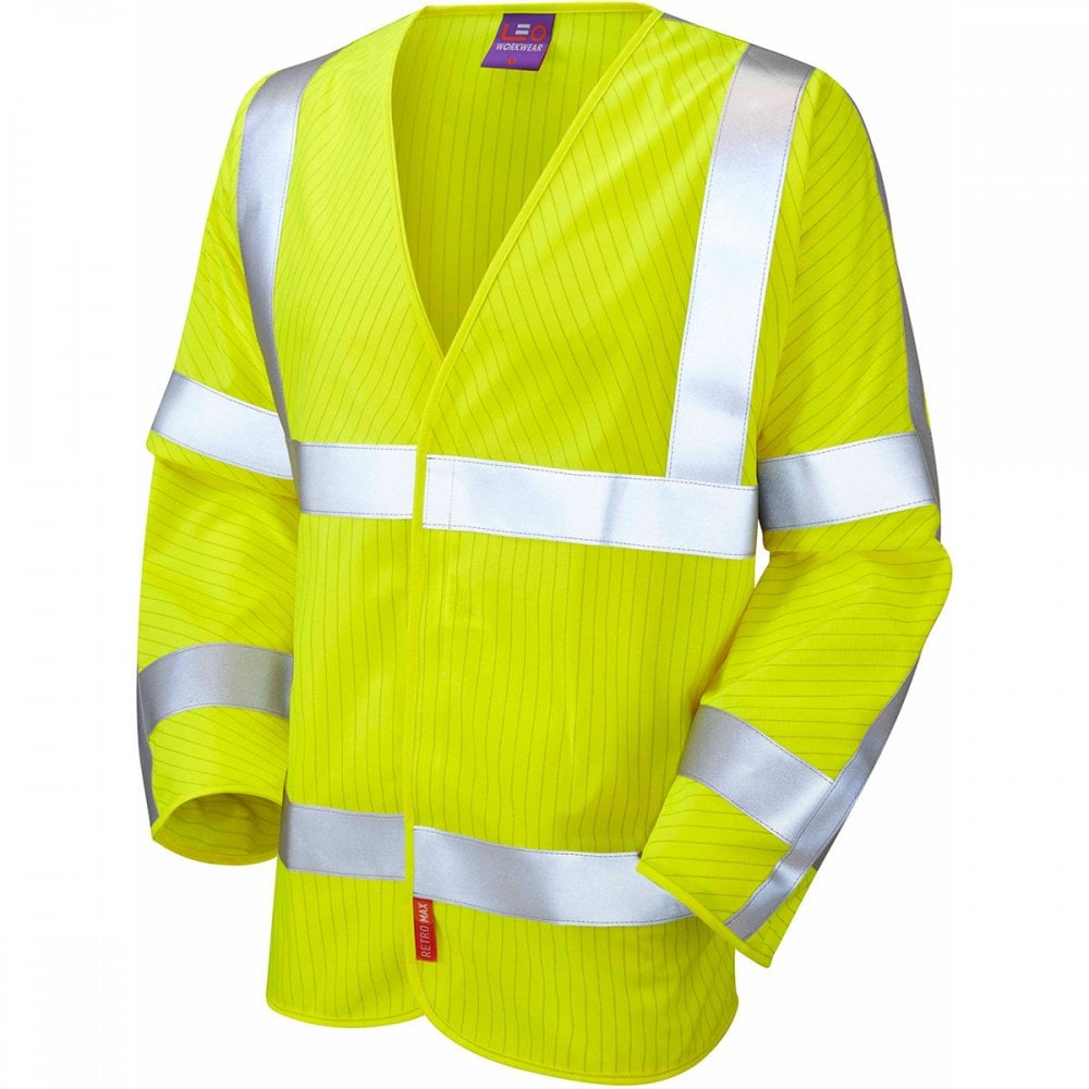 S17 Meshaw ISO 20471 Class 3 Limited Flame Spread Sleeved (EN 14116/EN 1149) Hi-Vis Yellow XL *One Size Only - Outlet Store*
