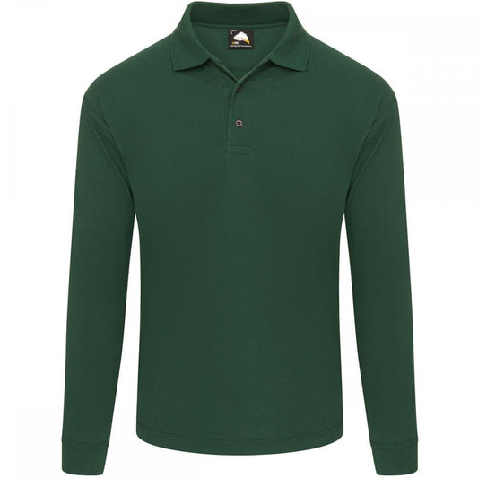 1170 Weaver Premium Long Sleeve Poloshirt Green L *One Size Only - Outlet Store*