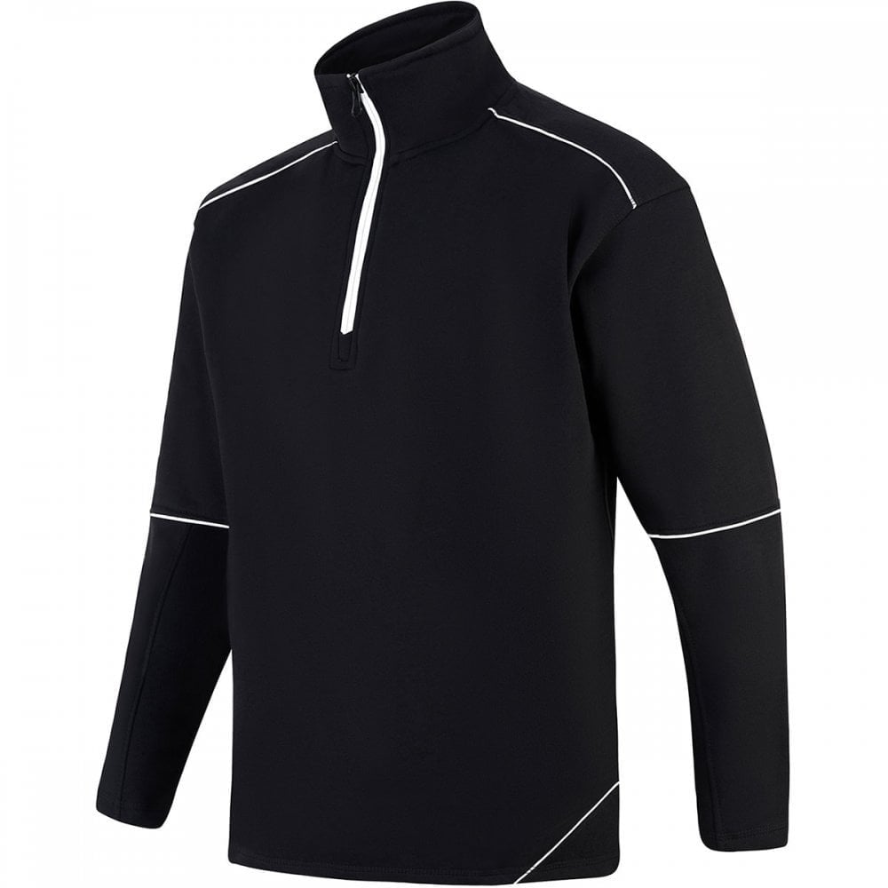 1283 Fireback Quarter Zip Sweatshirt Black/Black L *One Size Only - Outlet Store*