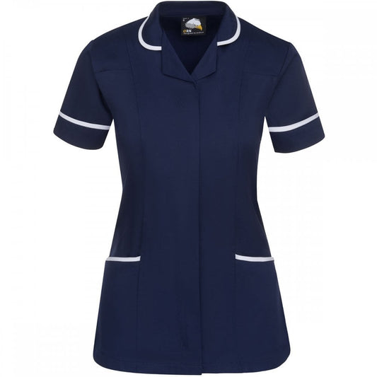 8600 Florence Classic Tunic Navy with White Trim UK 14 *One Size Only - Outlet Store*