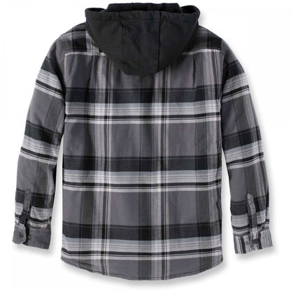 105938 Flannel Sherpa-Lined Hooded Shirt Jacket