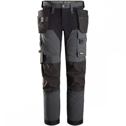 6275 AllroundWork  4-way Stretch Trousers With Holster Pockets Steel Grey/Black 30" 35" *One Size Only - Outlet Store*