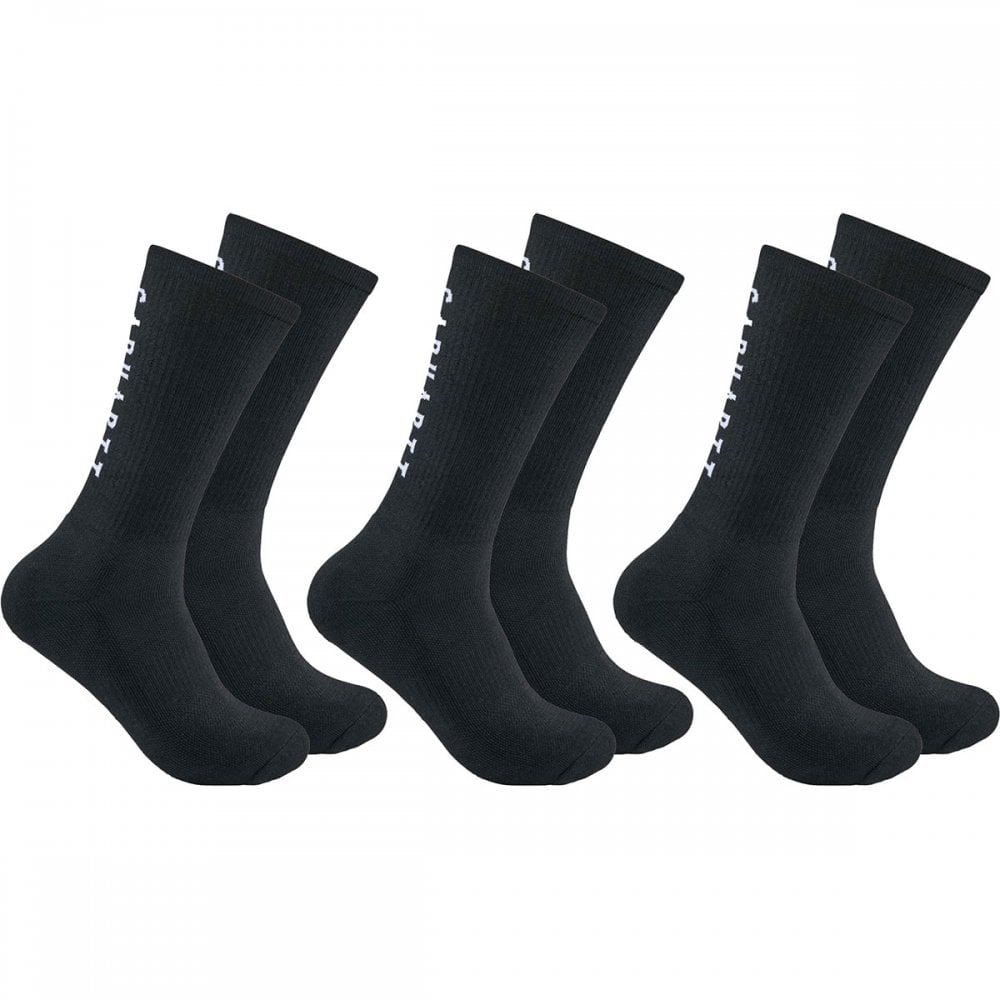SC9913M Midweight Logo Crew Sock 3 Pack