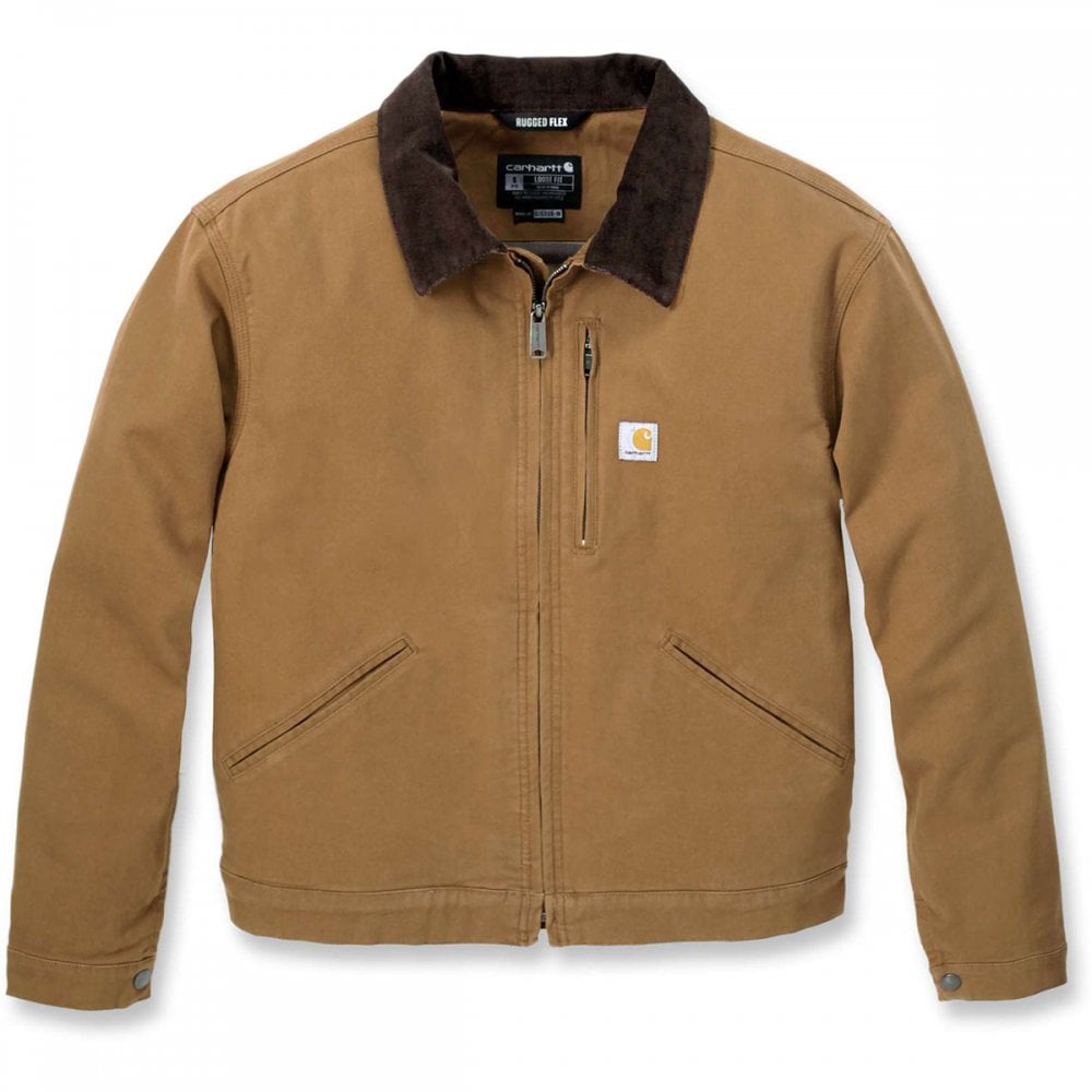 106208 Womens Relaxed Fit Canvas Detroit Jacket Carhartt Brown S *One Size Only - Outlet Store*