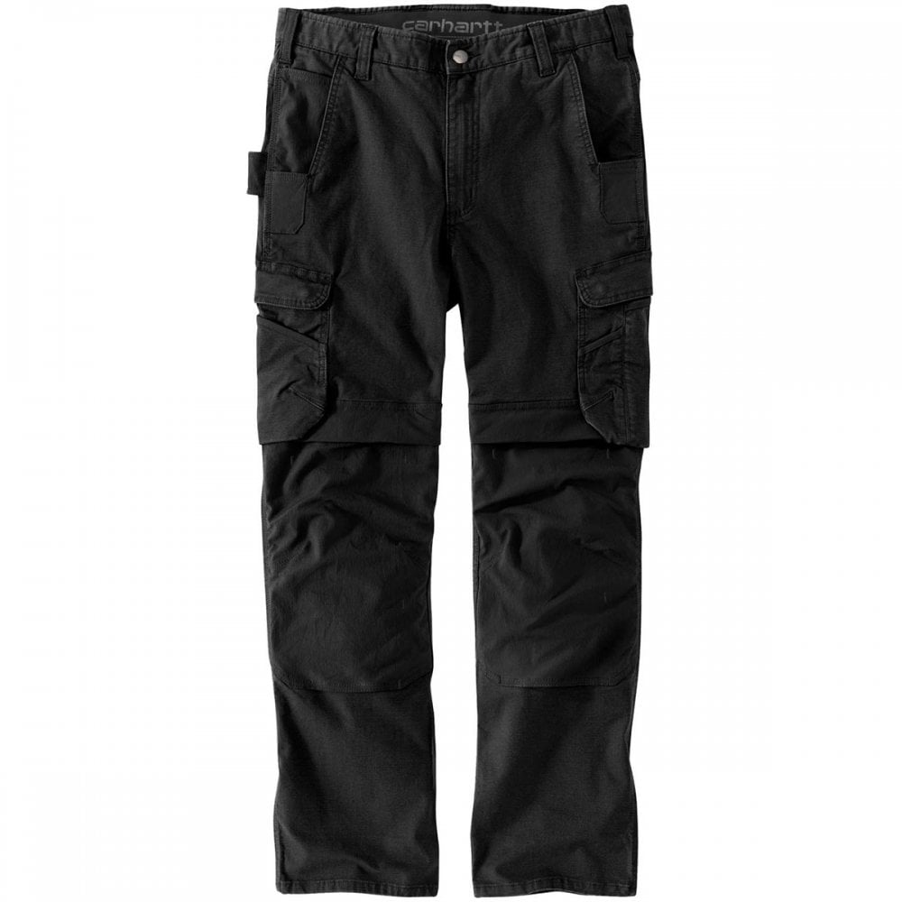 105072 Steel Rugged Flex Relaxed Fit Ripstop Double Front Cargo Work Pant Black 30" 40" *One Size Only - Outlet Store*