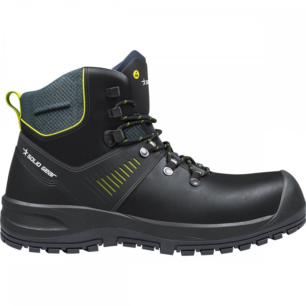 SG73102 Solid Gear Ion Mid S3L Safety Shoes UK9 - EU43 - US10 Black/Yellow *One Size Only - Outlet Store*