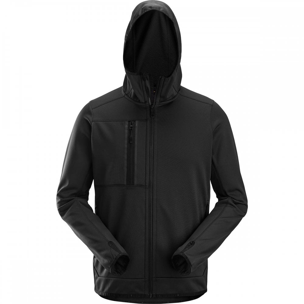 8058 AllroundWork Full Zip Fleece Hoodie Black L *One Size Only - Outlet Store*