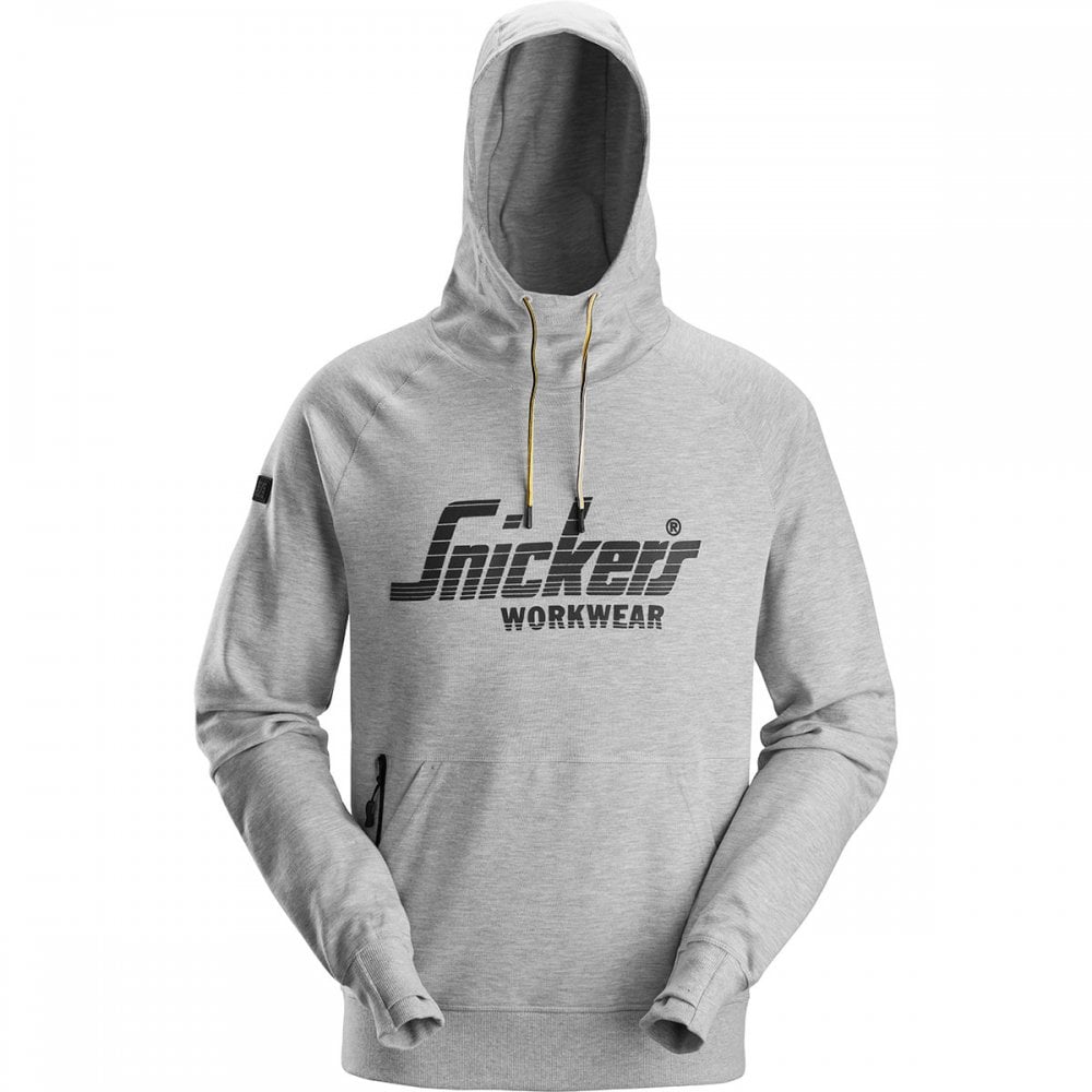 2894 Logo Kangaroo Pocket Hoodie Grey Melange XL *One Size Only - Outlet Store*